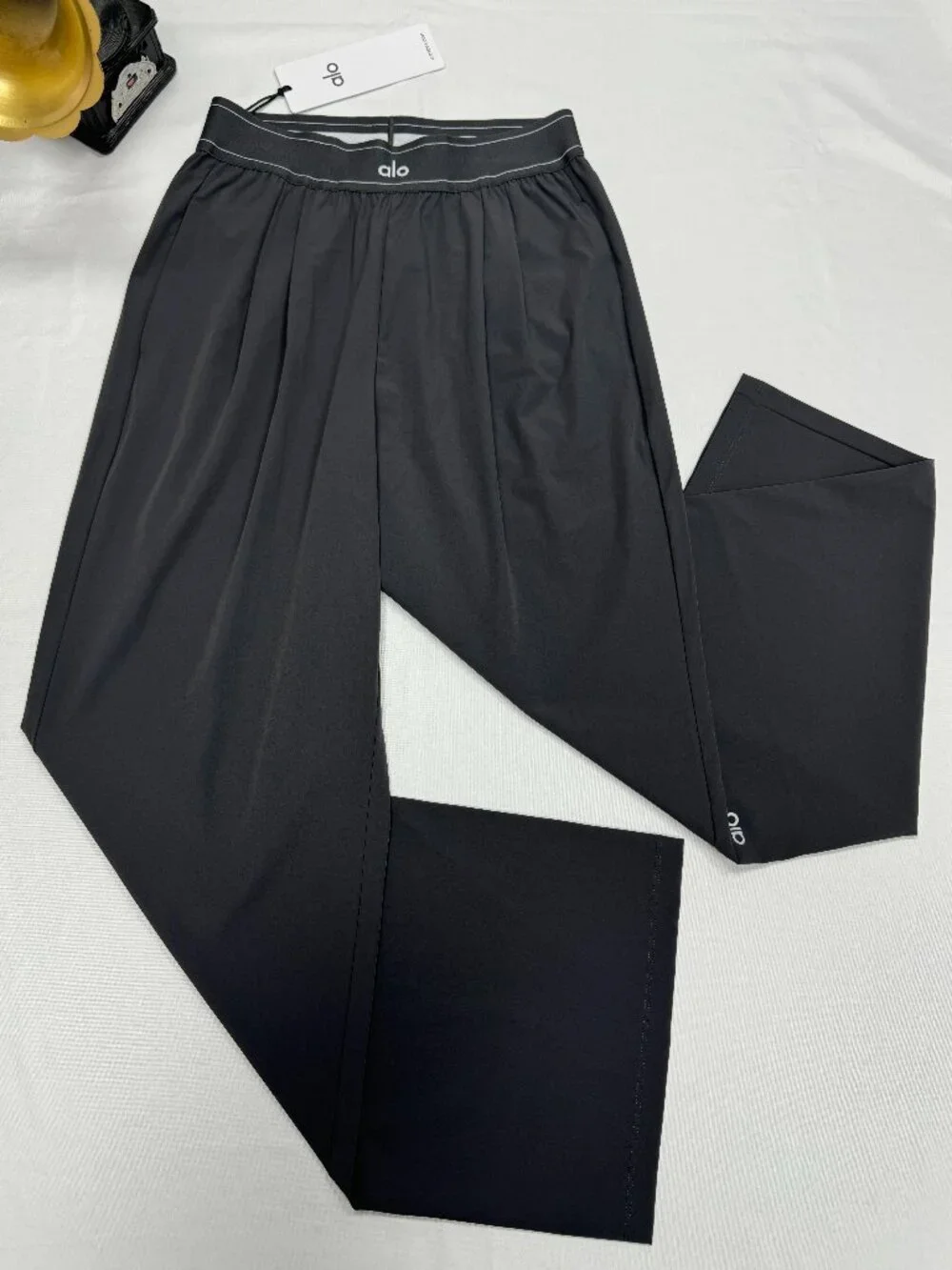 Women's ALO Yoga Relaxed Dark Grey Straight-Leg Suit UpPants✨ (30